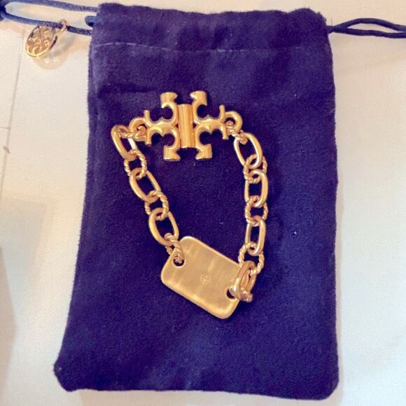 Tory Burch Torsade 18k Gold Plated Bracelet and Dustbag